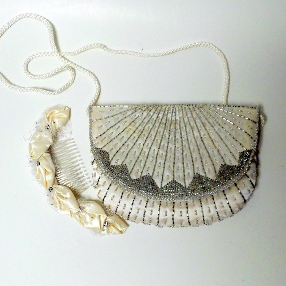 Vintage Magid Beaded Purse and Head Dress - Picture 1 of 8